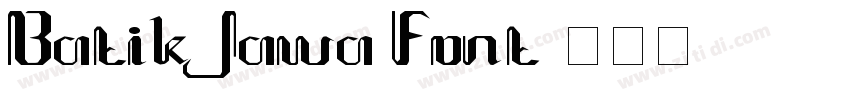 Batik Jawa Font字体转换
